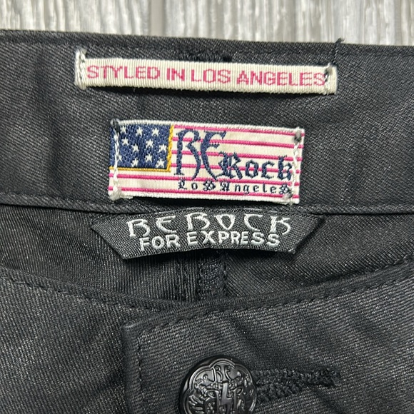 29.25” Waist, Tag Size 4 Rerock For Express Black Coated Jean Legging EUC - Picture 2 of 8
